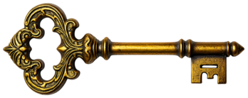 vintage key gold